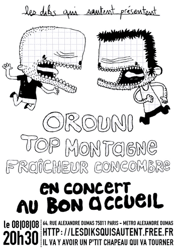 Top Montagne + Fraîcheur Concombre + Orouni in concert