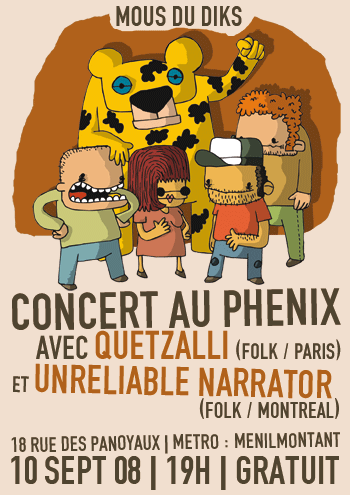 Quetzalli + Unreliable Narrator in concert