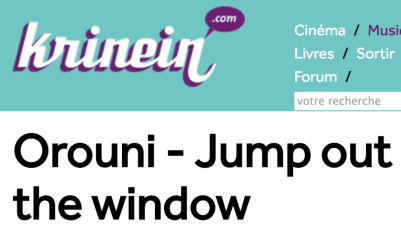 Orouni - Jump Out The Window - <a href="http://www.krinein.com/musique/orouni-jump-out-the-window-8277.html">Krinein</a>