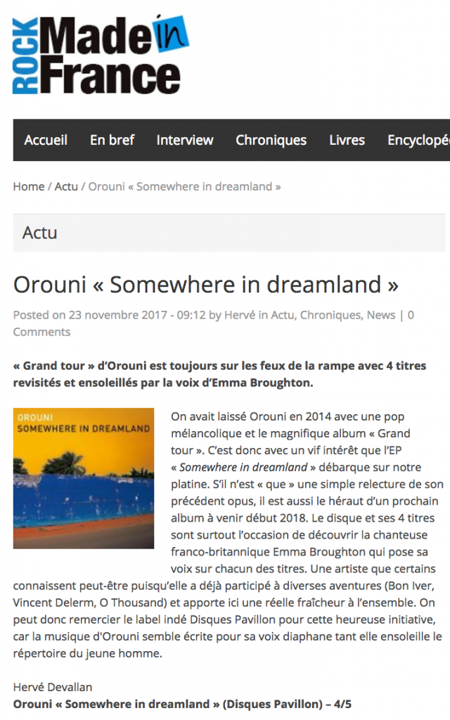 Orouni - Rock made in France
