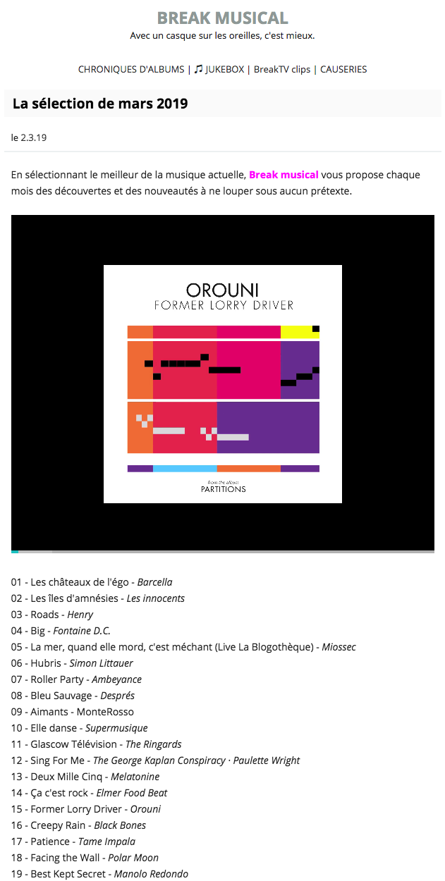 Orouni - Break musical