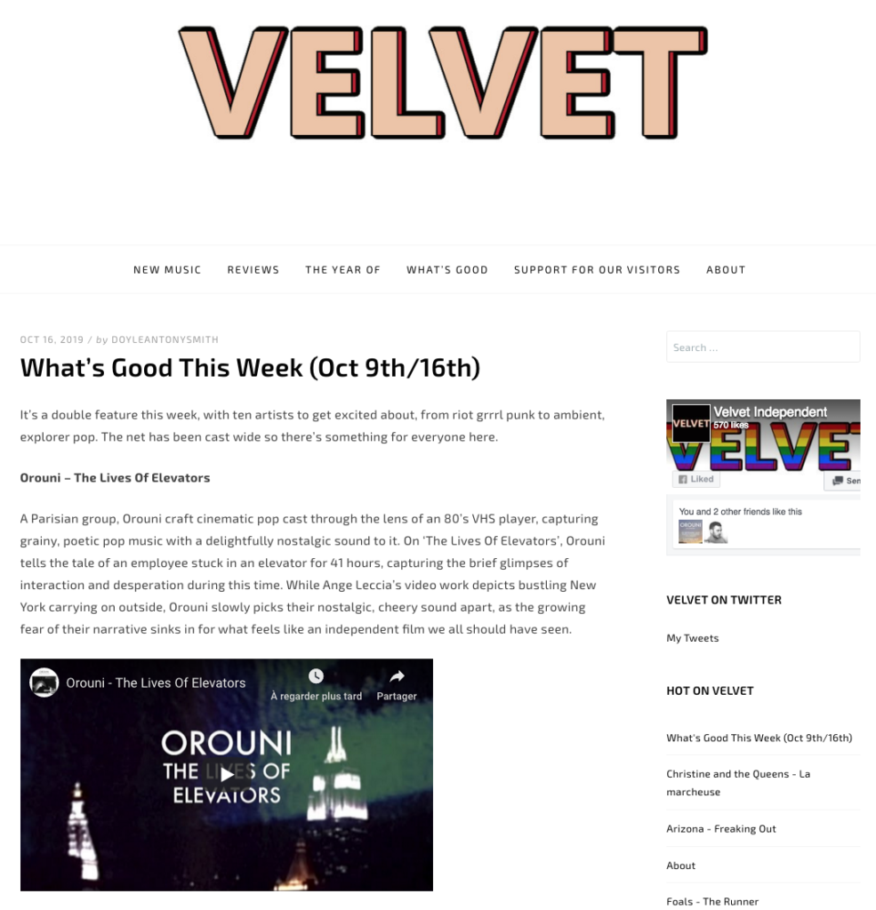 Orouni - Velvet Independent